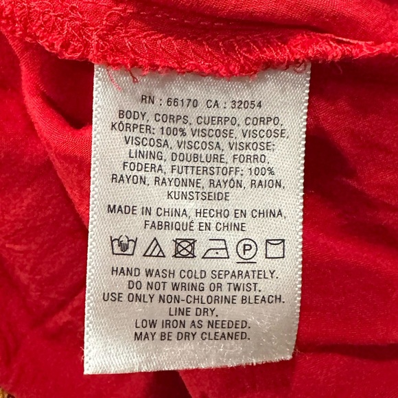 $150 Anthropologie Maeve Wrap Dress Red Floral Rosalia Ruffle Sleeveless Sz 0 - Picture 10 of 11